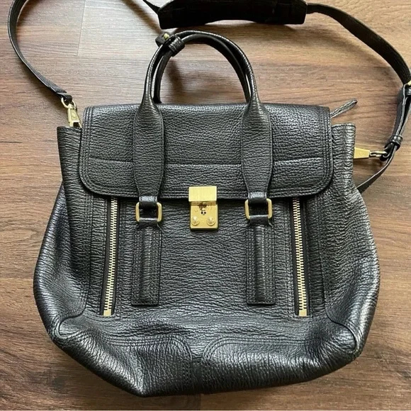 3.1 Phillip Lim Pashli Embossed Leather Crossbody Satchel - Picture 4 of 16